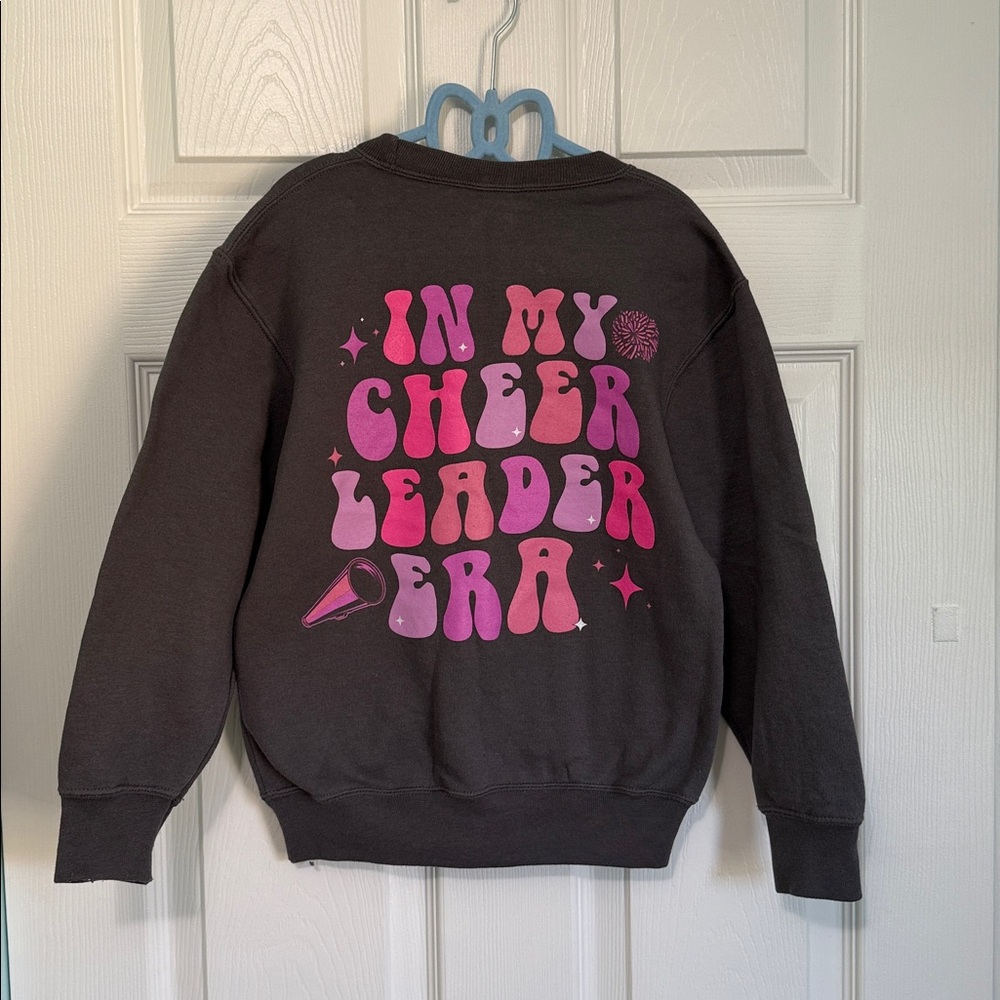 Port & Company Cheerleading Sweatshirt Girls with Pink Graphic
